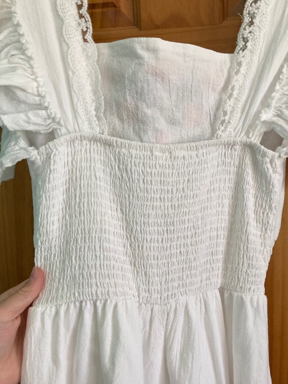 Women’s size small SHEIN white cottage core dress with embroidery - Picture 6 of 15